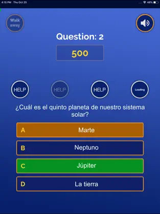 Captura 2 juego de preguntas millonario iphone