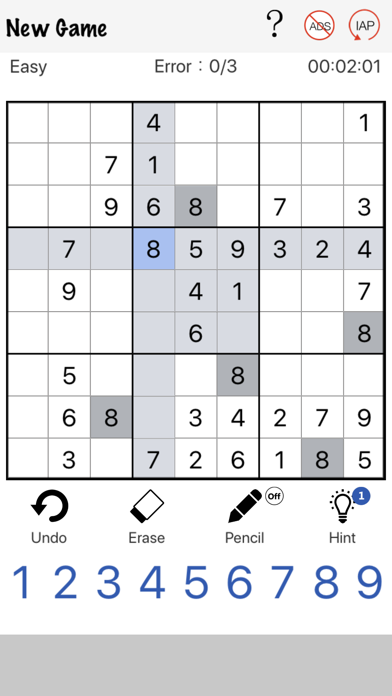 Sudoku (9X9) screenshot 2