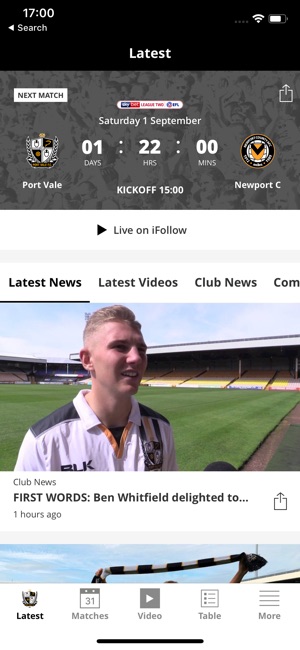 Port Vale Official App(圖1)-速報App