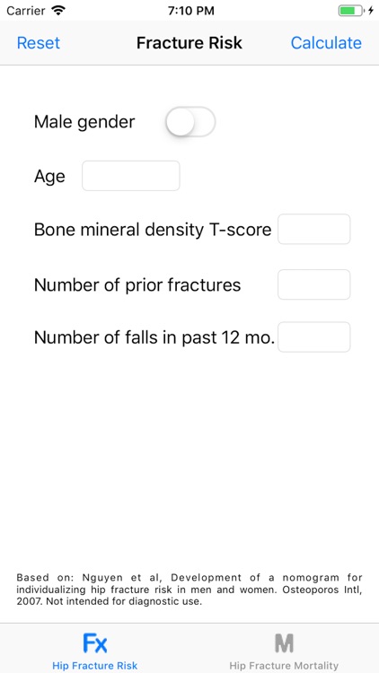 Hip Fracture Risk Calculator