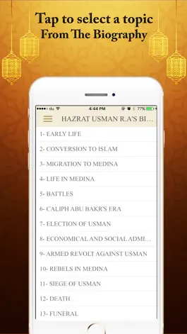 Game screenshot Hazrat Usman R.A's Biography Quiz Quotes apk