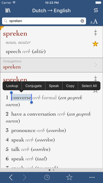 Dutch-English Translation Dictionary and Verbs Screenshot 1