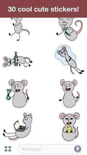 Gray mouse - Cute stickers(圖5)-速報App