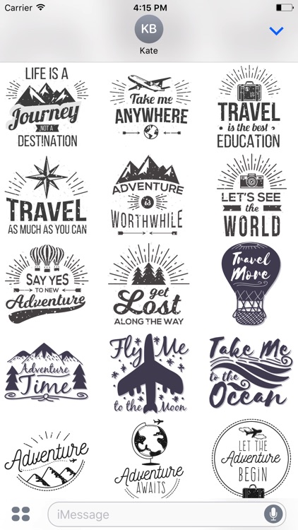 Let's go Travel - Sticker Pack for iMessage screenshot-3