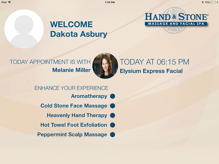 Hand & Stone Check In App