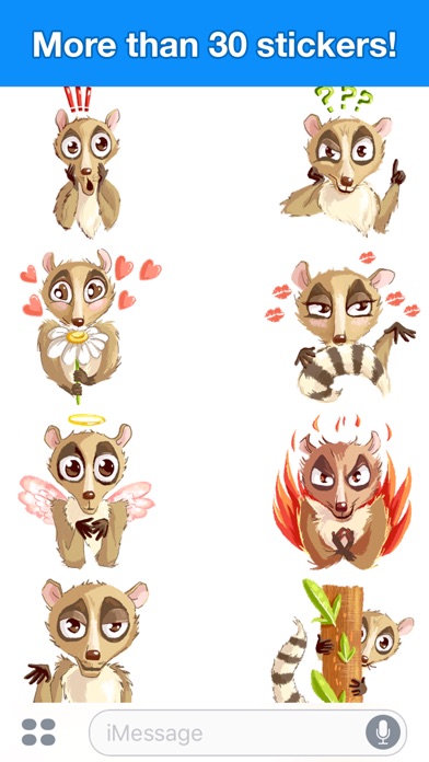 Lemur - Cute stickers screenshot 3