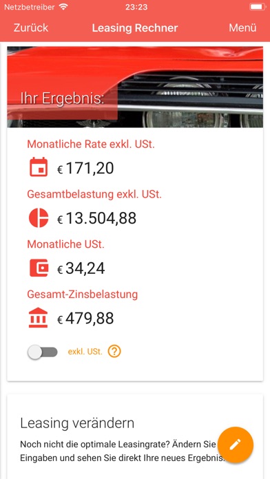 Leasing Rechner Österreich screenshot 2