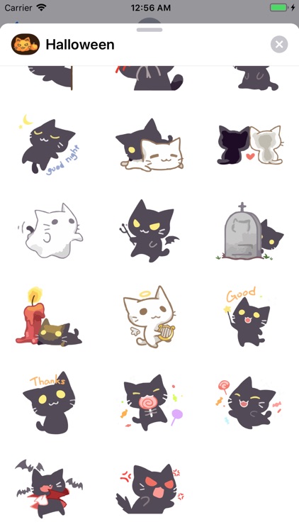 Halloween Kitty Cat Emojis App