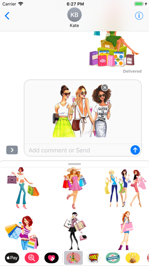 Shopping Girls Stickers(圖3)-速報App