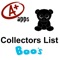 Unofficial Boos Collectors List