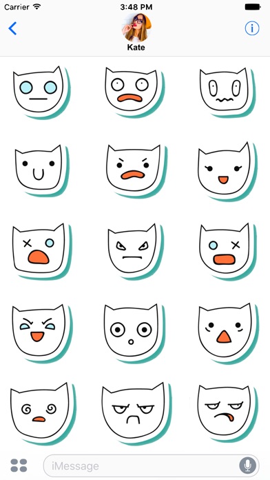 White Cats - funny stickers screenshot 3