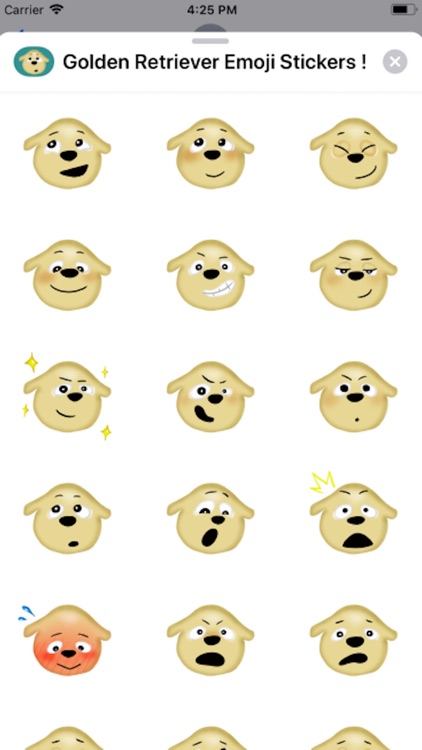 Golden Retriever Emoji Sticker screenshot-1