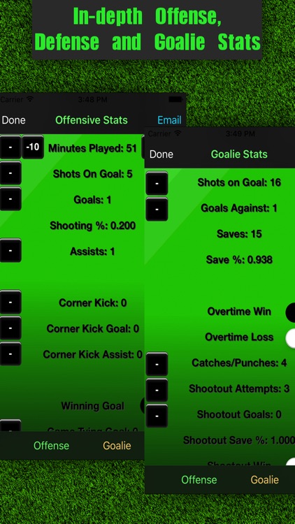 Soccer Stats Tracker Touch