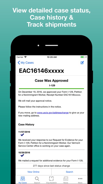 Case Tracker for USCIS
