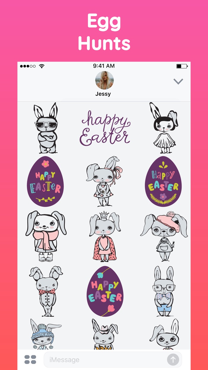 Happy Easter Bunny Sticker App