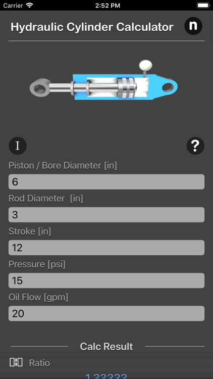 Hydraulic Cylinder Calc screenshot-3