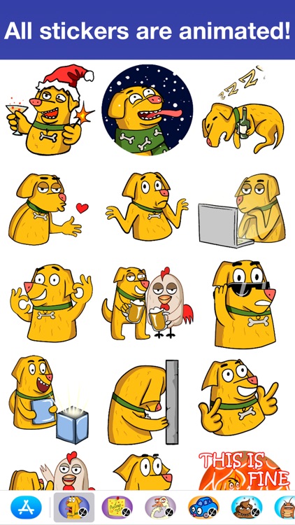 Dog Cooper - Animated stickers