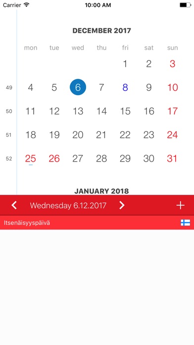 Suomalainen kalenteri screenshot 2