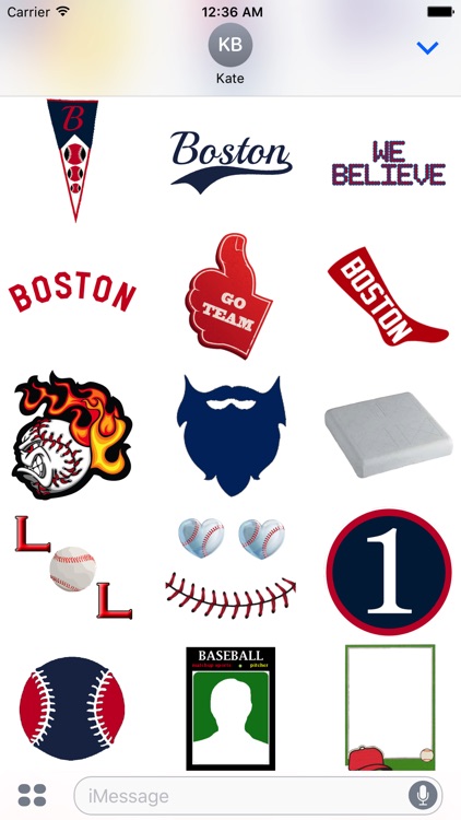 Boston Baseball Sticker Pack