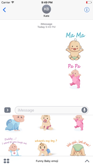 Funny Baby emoji screenshot 2