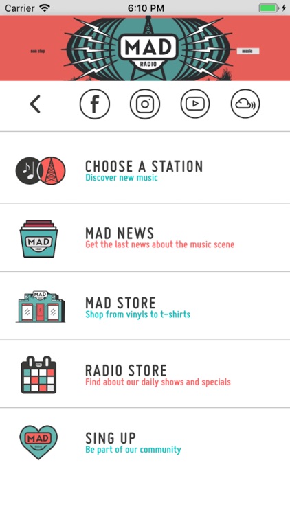 Mad Radio app