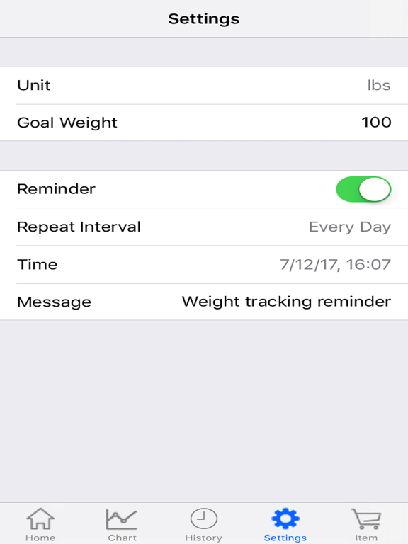Body Weight Loss Tracker With Record Chart And Log screenshot 7