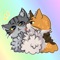 Fluffy Cats! Stickers