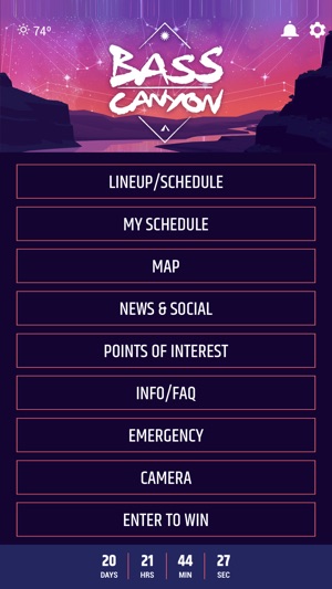 Bass Canyon Festival App