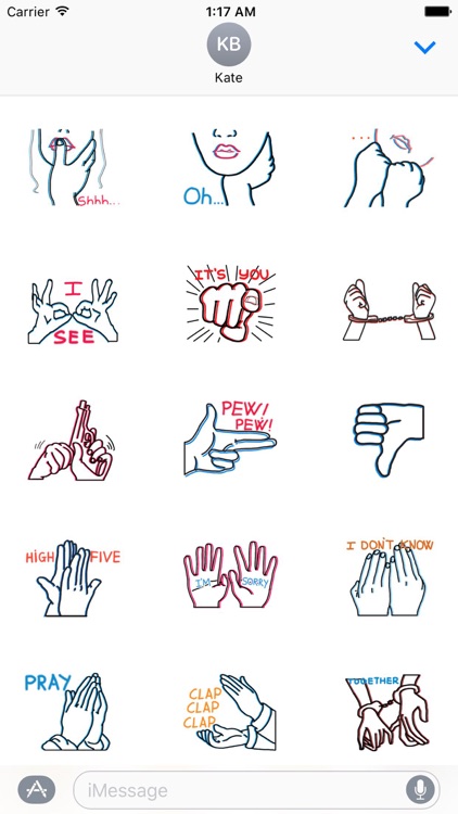 Expressions of Hands Sticker