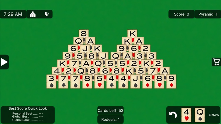 Pyramid Solitaire Lite
