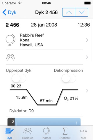 Dive Log screenshot 2