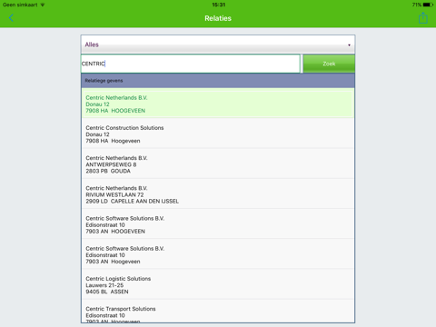 ALERT-CRM voor iPad screenshot 2
