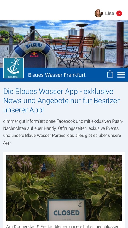 Blaues Wasser Frankfurt