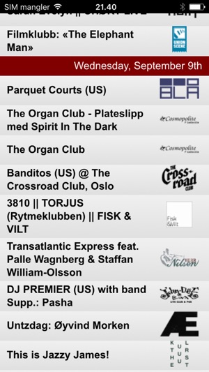 CSID: Concerts in Oslo(圖1)-速報App