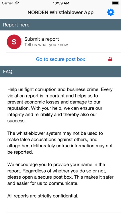 NORDEN Whistleblower App