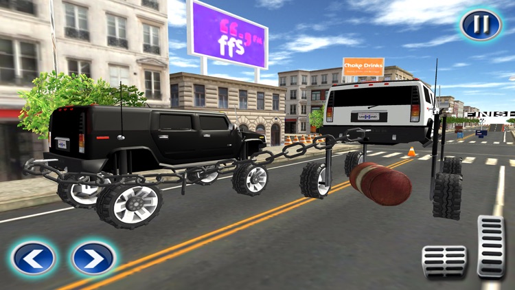 Elevated Chained Car Racing 3D