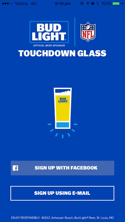 Bud Light Touchdown Glass