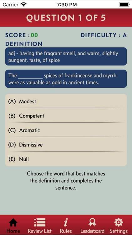 Marks Vocab