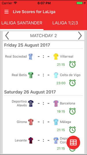 Live Scores for La Liga 2017 / 2018 Football App(圖3)-速報App