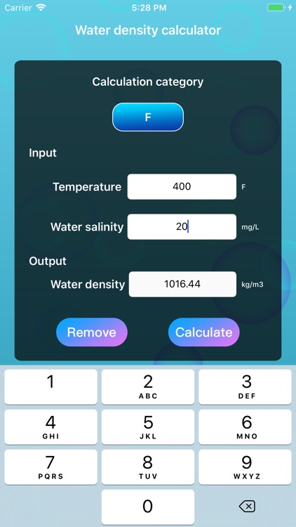 Water density calculator screenshot-4