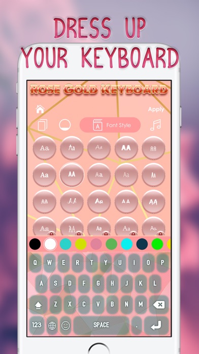 Rose Gold Keyboard Themes screenshot 4