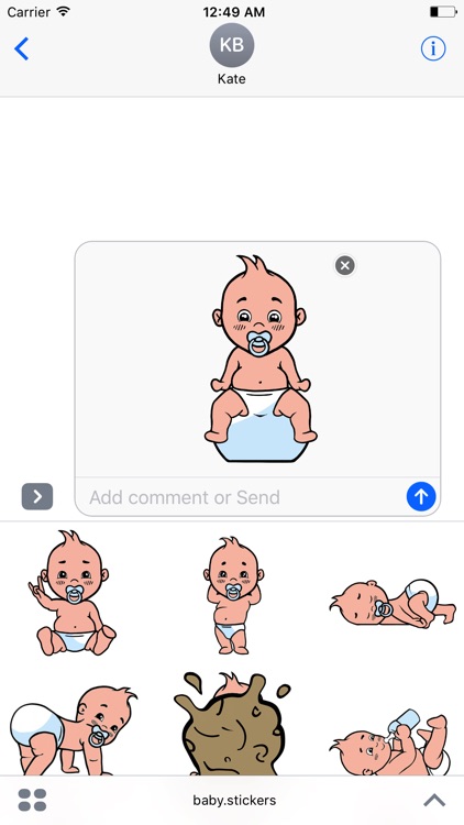 Animated cool baby stickers