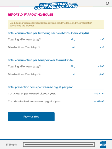 Prevention Cost Calculator screenshot 4