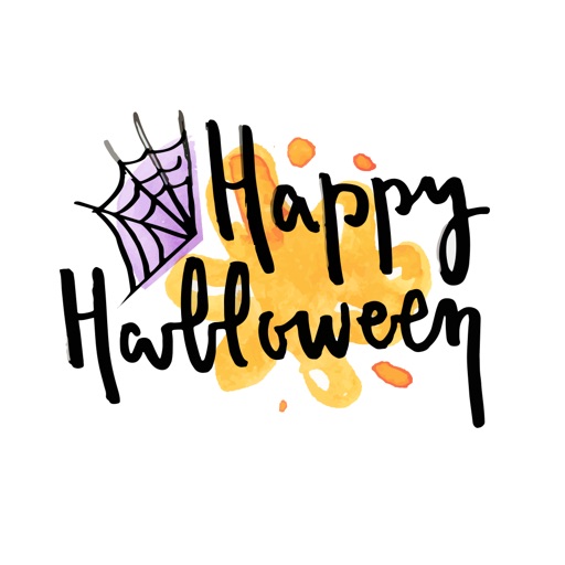 Watercolor Halloween Text Card