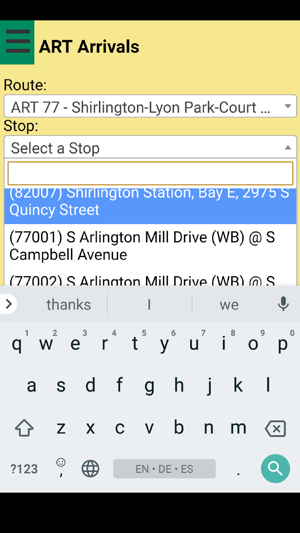 Arlington ART Bus Tracker