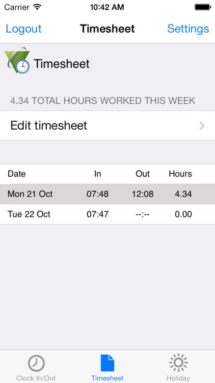 Paxton Timesheet