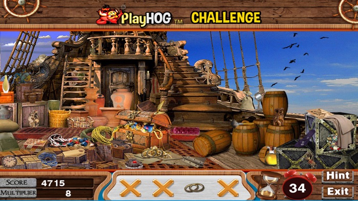 Pirate Ship Hidden Object Game