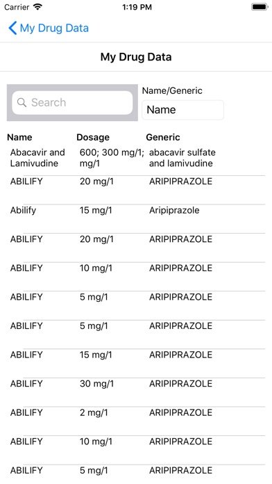 My Drug Data screenshot 2