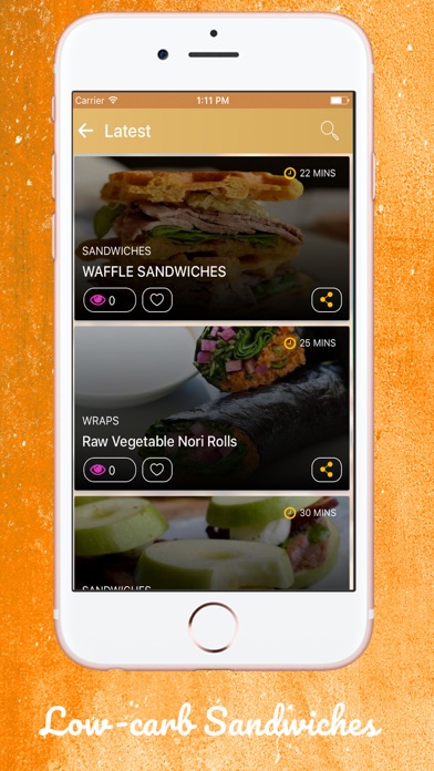 Low-carb wraps & sandwiches screenshot 3