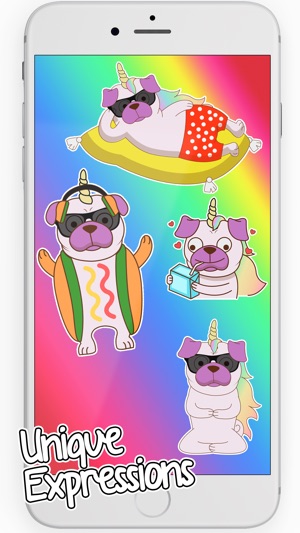 Pug Stickers PugUnicorn Stickers PugCorn(圖2)-速報App